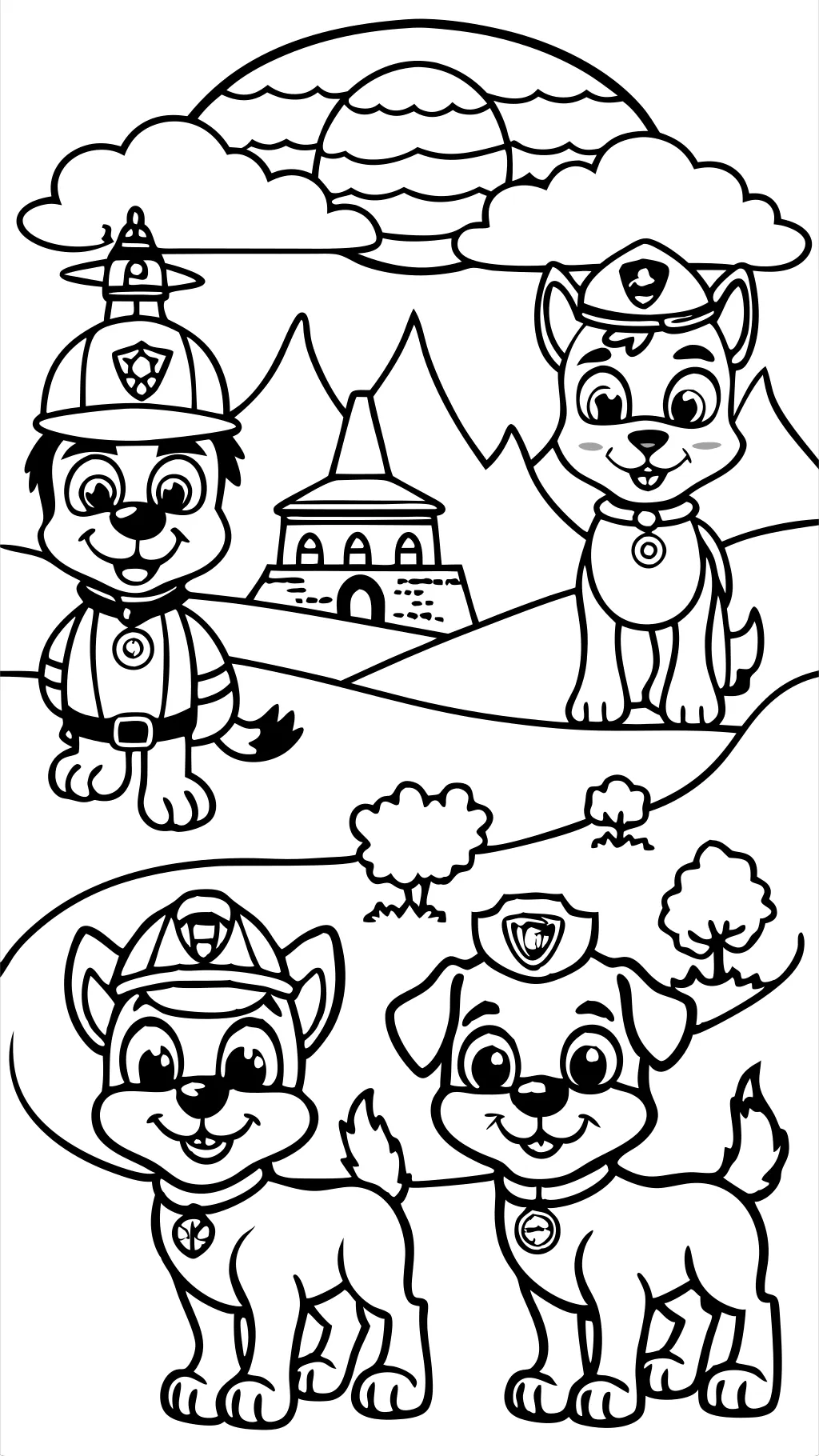 paw patrol free coloring pages printable